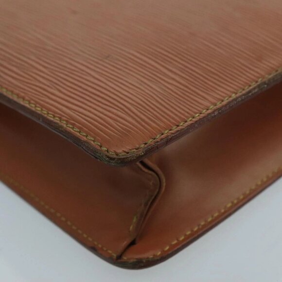 LOUIS VUITTON Epi Pochette Homme Bag Brown Zipangu Gold M52528 LV Auth th5481 - Picture 5 of 16